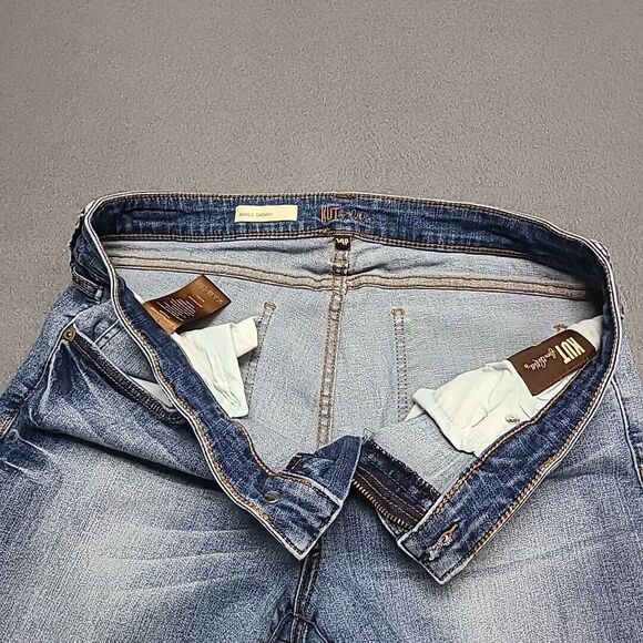 Kut From The Kloth Womens Jeans 14 Petite Ankle Skinny Blue Faded Distressed Hem - Picture 4 of 9